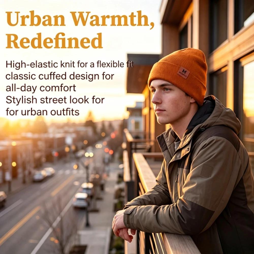Berretto invernale a coste con - Beanie Cuffed Knit recensione e prezzo